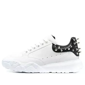 Кроссовки Alexander McQueen Court Trainer 'Studded - White Black', белый