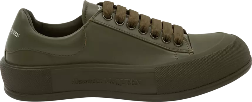 Кроссовки Alexander McQueen Deck Lace Plimsoll Khaki, зеленый