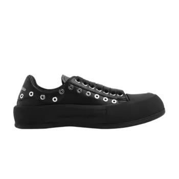 Кроссовки Alexander McQueen Deck Plimsoll 'Black Eyelets', черный