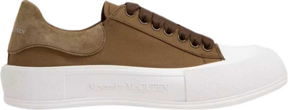 Кроссовки Alexander McQueen Deck Plimsoll Khaki, зеленый