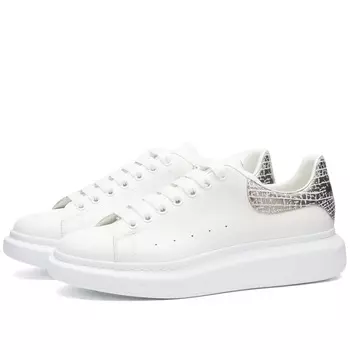 Кроссовки Alexander Mcqueen Dragonfly Heel Tab Oversized, цвет White & Silver