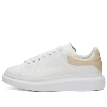 Кроссовки Alexander Mcqueen Gloss Heel Tab Wedge Sole, белый/бежевый