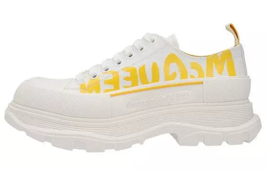 Кроссовки Alexander McQueen Graffiti, желтый / белый
