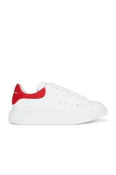 Кроссовки Alexander Mcqueen Leather, цвет White & Lust Red