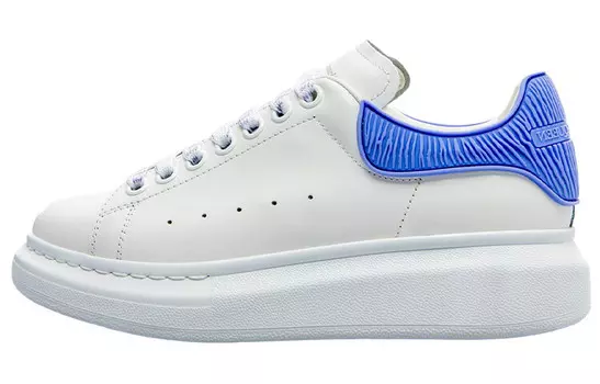 Кроссовки Alexander Mcqueen на шнуровке, белый / синий