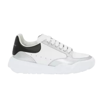 Кроссовки Alexander McQueen Oversized Court Trainer 'White Silver', белый