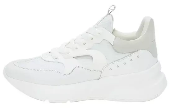 Кроссовки Alexander McQueen Oversized Runner, белый / серебряный