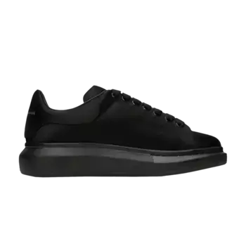 Кроссовки Alexander McQueen Oversized Sneaker Black Satin, черный