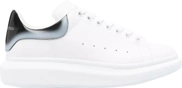 Кроссовки Alexander McQueen Oversized Sneaker 'Faded Heel - White Black Silver', белый