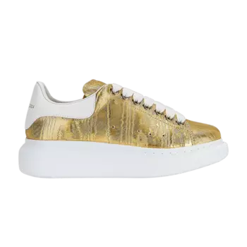 Кроссовки Alexander McQueen Oversized Sneaker 'Gold Lacquered Moir', золотой