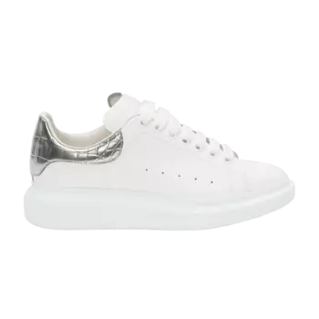 Кроссовки Alexander McQueen Oversized Sneaker 'Silver Crocodile', белый