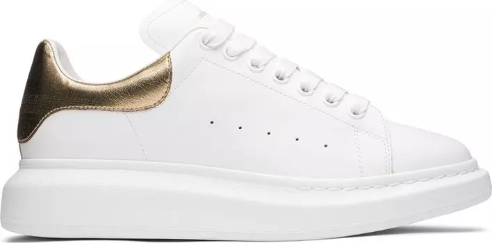 Кроссовки Alexander McQueen Oversized Sneaker White Gold, белый