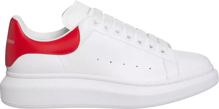 Кроссовки Alexander McQueen Oversized Sneaker White Lust Red, белый