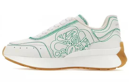 Кроссовки Alexander Mcqueen Sprint Runner Low-top, белый / зеленый