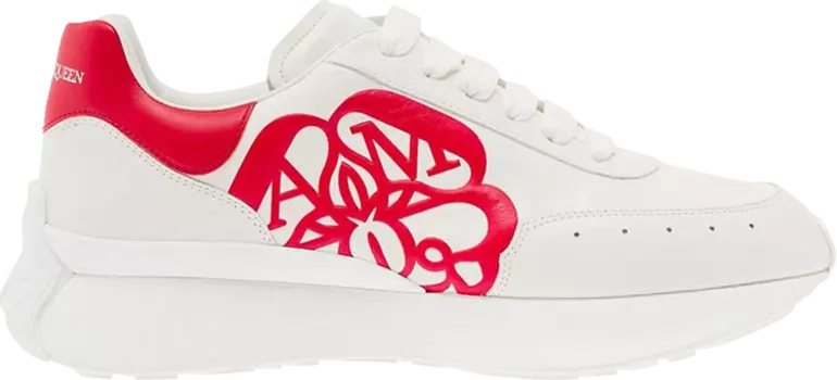 Кроссовки Alexander McQueen Sprint Runner 'White Lust Red', белый
