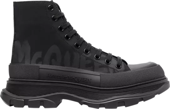 Кроссовки Alexander McQueen Tread Slick Boot Graffiti Logo - Black, черный