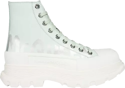 Кроссовки Alexander McQueen Tread Slick Boot McQueen Graffiti Logo - Pastel Green, зеленый