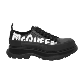 Кроссовки Alexander McQueen Tread Slick Lace Up 'McQueen Graffiti Logo - Black', черный
