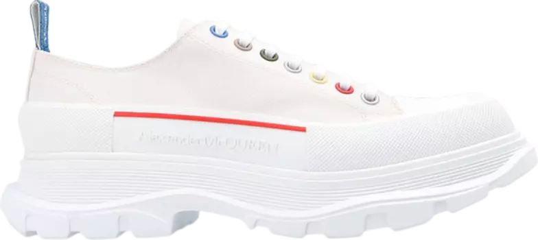 Кроссовки Alexander McQueen Tread Slick Lace Up White Multi-Color, белый