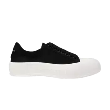 Кроссовки Alexander McQueen Wmns Deck Lace-Up Plimsoll 'Black', черный