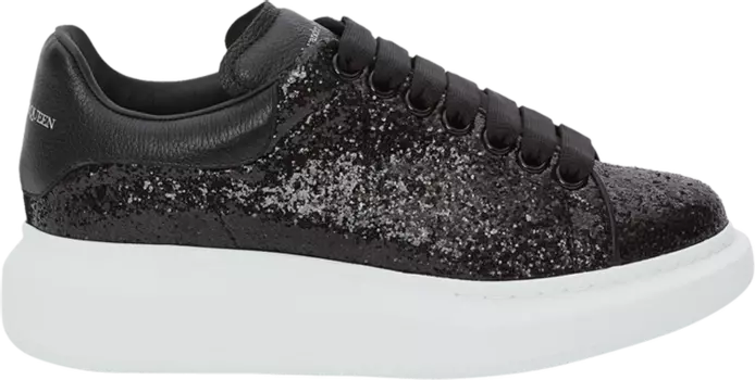 Кроссовки Alexander McQueen Wmns Oversized Sneaker Black White Glitter, черный