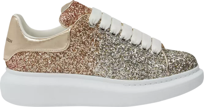Кроссовки Alexander McQueen Wmns Oversized Sneaker 'Rose Gold Glitter', золотой