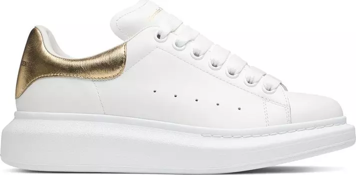 Кроссовки Alexander McQueen Wmns Oversized Sneaker White Light Gold, белый