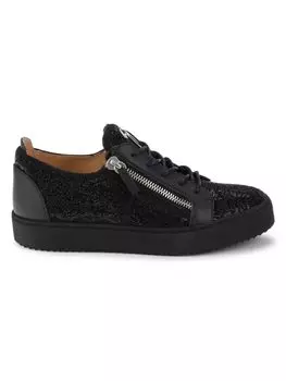 кроссовки Alicante на платформе с украшением Giuseppe Zanotti, цвет Nero