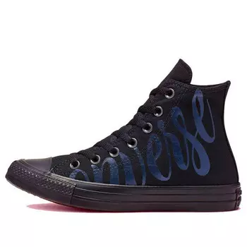 Кроссовки all of the stars chuck taylor all star high top blue black Converse, черный