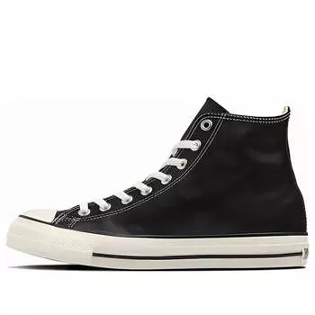 Кроссовки all star olive green leather high top 'black' Converse, черный