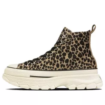 Кроссовки all star trekwave animal fur leopard high top 'brown' Converse, коричневый