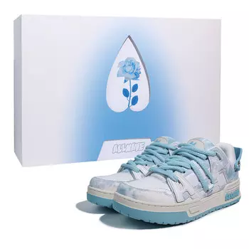 Кроссовки ALLHAVE Skateboarding Shoes Unisex Low-top Cyan, голубой