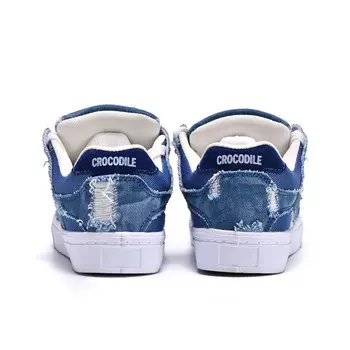 Кроссовки Alligator shirt Crocodile Skateboarding Shoes Unisex Low-top, синий