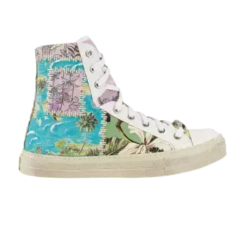 Кроссовки Amiri Hawaiian Reconstructed Sunset Sneaker Purple Green, фиолетовый
