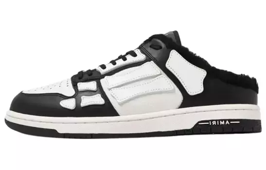 Кроссовки Amiri Skel Leather Sneakers, черный / белый