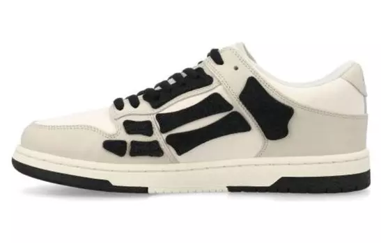 Кроссовки Amiri Skel Low Top, бежевый / черный / белый