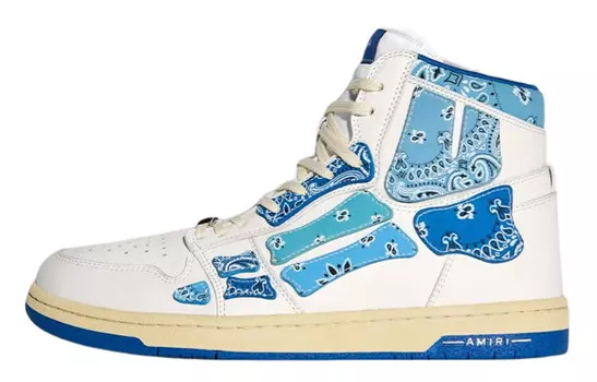 Кроссовки Amiri Skel Top Hi Bandana, белый / синий