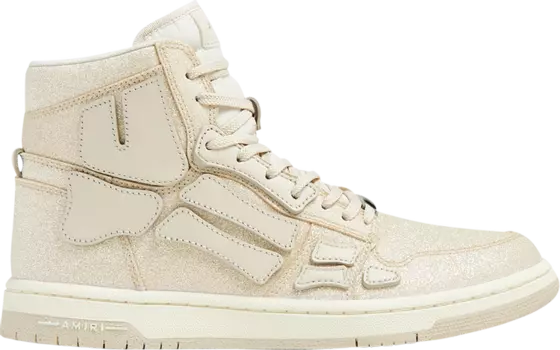 Кроссовки Amiri Skel Top High 'Beige Glitter', загар