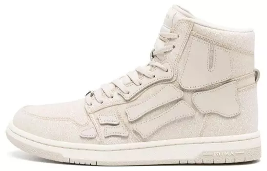 Кроссовки Amiri Skel Top High Glitter, бежевый