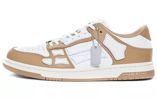 Кроссовки Amiri Skel Top Low, белый / коричневый