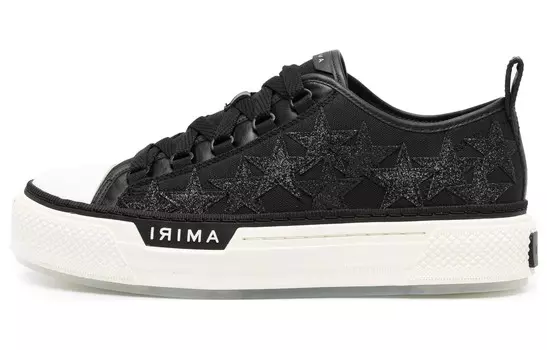 Кроссовки AMIRI Stars Court Low 'Black Glitter', черный