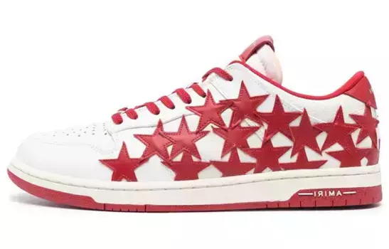 Кроссовки AMIRI Stars Low Leather Sneakers, красный