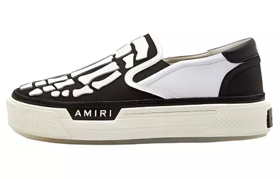 Кроссовки Amiri Womens Skel Top Slip-On, черный / белый