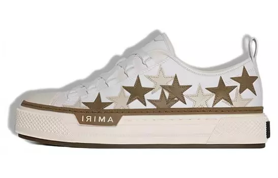Кроссовки Amiri Womens Stars Court Low, белый / коричневый