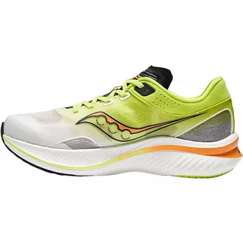 Кроссовки амортизирующие Saucony Slay с карбоновой пластиной, белый / черный / желтый
