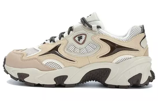 Кроссовки Ancerus Plus One-eyed Shoe Chunky женские с низким верхом цвета овсянки Fila Fusion