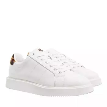 Кроссовки angeline 4 sneakers low top lace snow white/chestnut Lauren Ralph Lauren, белый