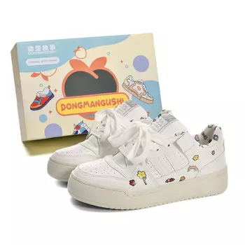 Кроссовки Anime story Skateboarding Shoes Women's Low-top White, белый
