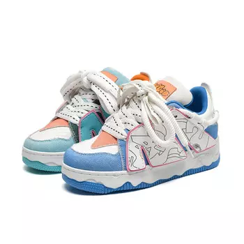 Кроссовки Anime story Skateboarding Shoes Women's Low-top, цвет Mismatched