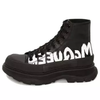 Кроссовки ankle boots 'black white' Alexander Mcqueen, черный